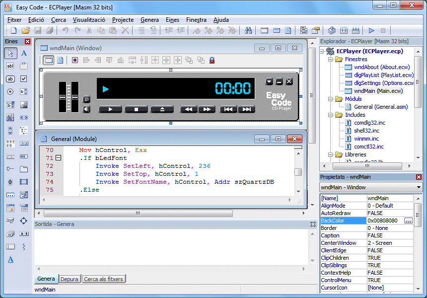 Easy Code for MASM freeware screenshot